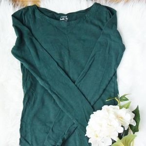J Crew Dark Green Artist Tee